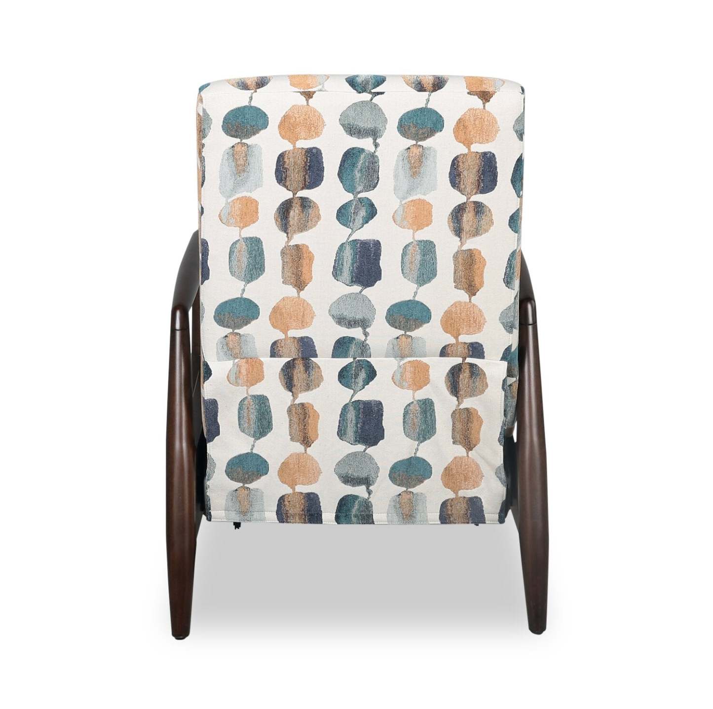 Raven 28,5 Fauteuil d’appoint à inclinaison par poussée en tissu de chenille - bleu sarcelle multicolore