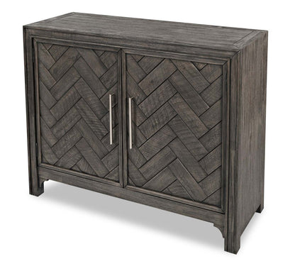 Armoire d'appoint en bois massif Keena 40 - Gris|Armoire décorative Keena de 40 po en bois massif - grise