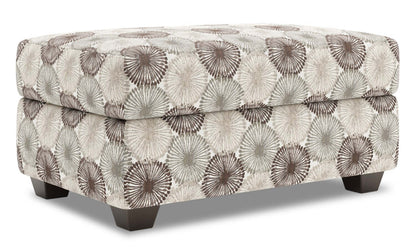 Fabriqué au Canada Pouf de rangement personnalisable Sofa Lab The Trunk 39 en tissu - Pierre multicolore | Pouf de rangement The Trunk de Sofa Lab de 39 po fabriqué au Canada en tissu - Pierre multicolore | TRUN1158