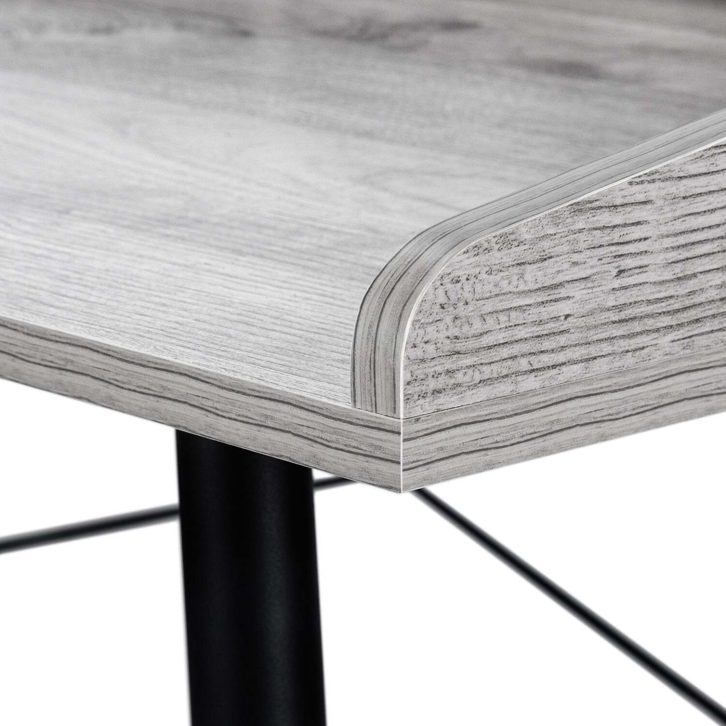 Bureau Jeremy 47.25 avec petite niche - Gris|Bureau Jeremy de 47,25 po avec petite crédence - gris