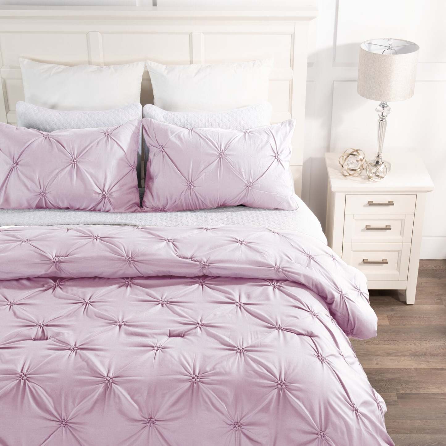 Penelope 3-Piece Full/Queen Comforter Set - Pink | Ensemble d'édredon Penelope 3 pièces rose pour lit double ou grand lit