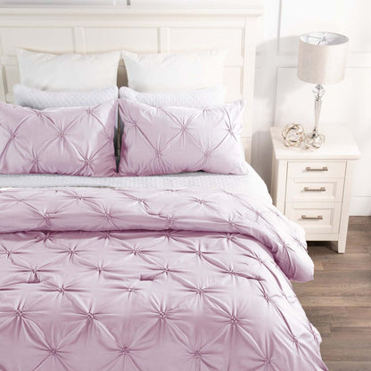Penelope 3-Piece Full/Queen Comforter Set - Pink | Ensemble d'édredon Penelope 3 pièces rose pour lit double ou grand lit