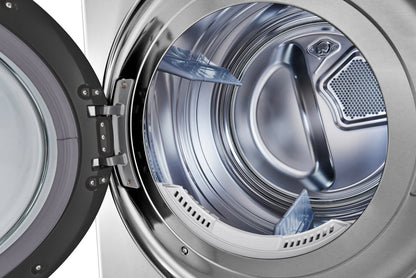 LG Studio 5.8 Washer/7.4 Dryer Cu. Ft. Front-Load High-Efficiency Steam Washtower™ - Nobel Steel - S… | Tour de lavage WashTowerMC à la vapeur haute efficacité LG Studio à chargement frontal avec laveuse …