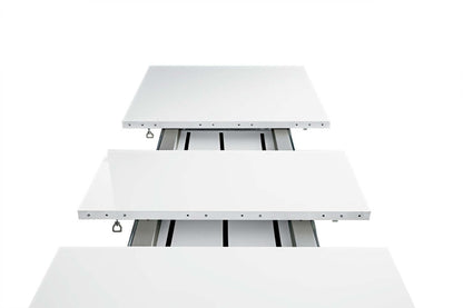 Table de salle à manger Raia - fabriquée en Italie, base piédestal, moderne, 71 po (L) - blanche