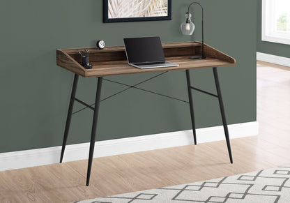 Bureau Jeremy 47.25 avec petite niche - Marron|Bureau Jeremy de 47,25 po avec petite crédence - brun
