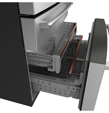 Réfrigérateur intelligent Café 36" 23,2 pi3 à profondeur de comptoir 4 portes françaises - Acier inoxydable - CJE23DP2WS1 | Réfrigérateur 4 portes Café de 23,2 pi3 et de 36 po de profondeur comptoir à portes françaises - acier inoxydable - CJE23DP2WS1