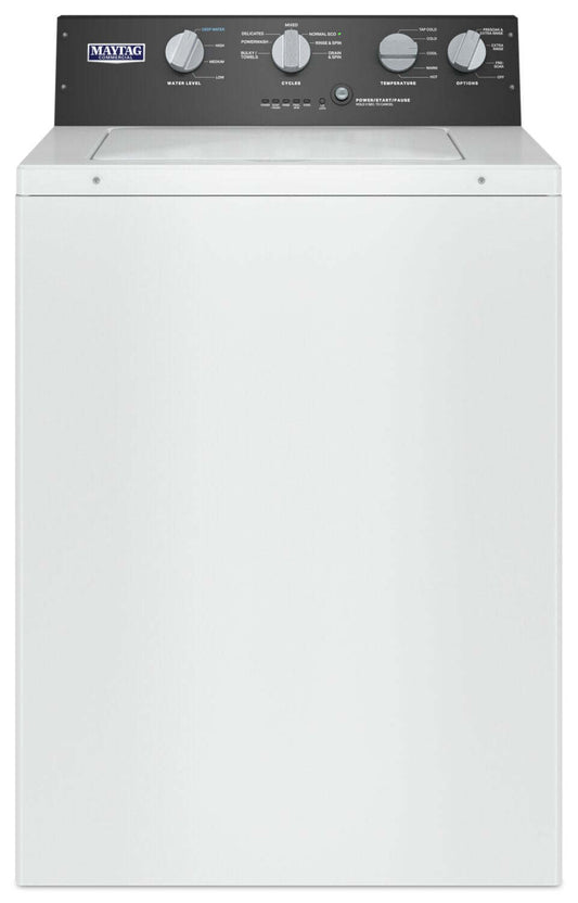 Maytag 4 Cu. Ft. Top-Load Commercial-Grade Residential Washer - MVWP586GW  | Laveuse Maytag résidentielle à chargement par le haut de 4 pi3 de qualité commerciale - MVWP586GW  | MVWP586W