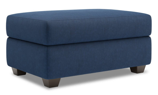 Fabriqué au Canada Pouf de rangement personnalisable Sofa Lab The Trunk 39 en tissu d’apparence lin - bleu Pax Navy | Pouf de rangement The Trunk de Sofa Lab de 39 po fabriqué au Canada en tissu d’apparence lin - bleu Pax Navy | TRUN3149