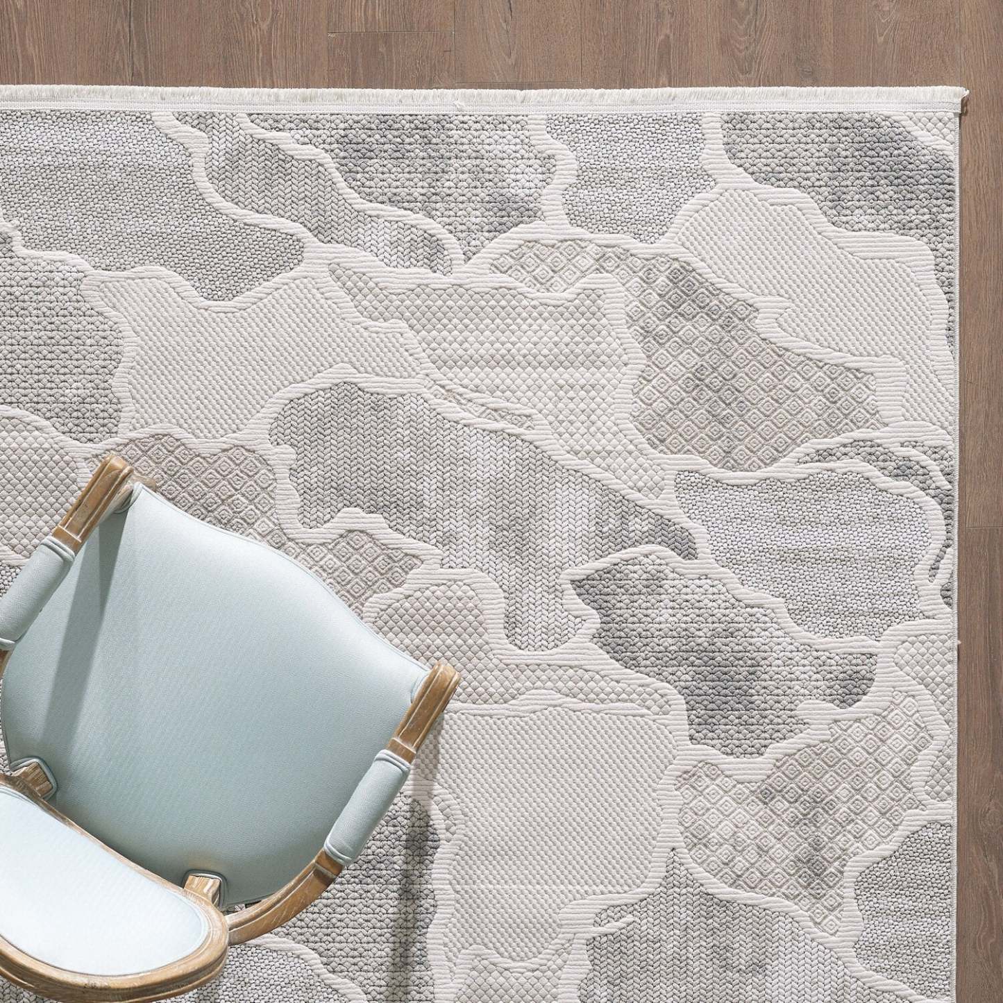 Tapis gris Cove Waves - 6'7 x 9'6 | Carpette Cove grise à motif de vagues - 6 pi 7 po x 9 pi 6 po