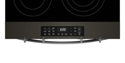Cuisinière électrique Whirlpool de 30 po et de 5,3 pi³ avec cuisson à air - noire sur acier inoxydable - YWSES5030SV