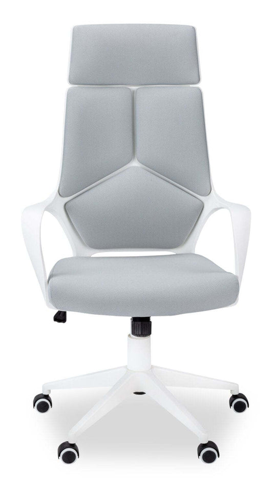 Hayes 25 Executive Office Chair - Blanc & Gris|Fauteuil président Hayes de 25 po - blanc et gris