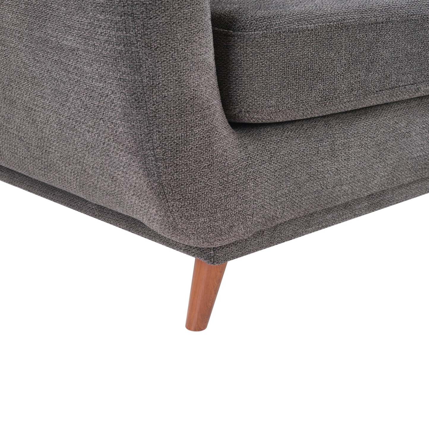 Chaise en tissu Cosmo 34 avec coussin de dossier capitonné - Charbon | Fauteuil Cosmo de 34 po en tissu avec coussin de dossier capitonné - anthracite
