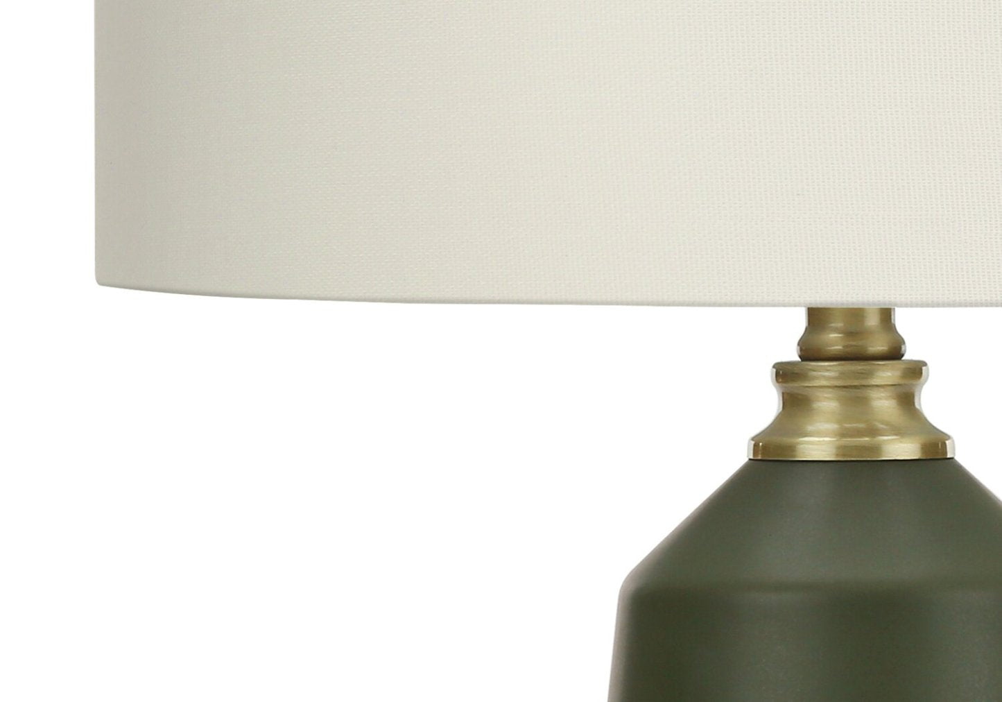26 Lampe de table en céramique verte et dorée|Lampe de table en céramique verte et dorée de 26 po