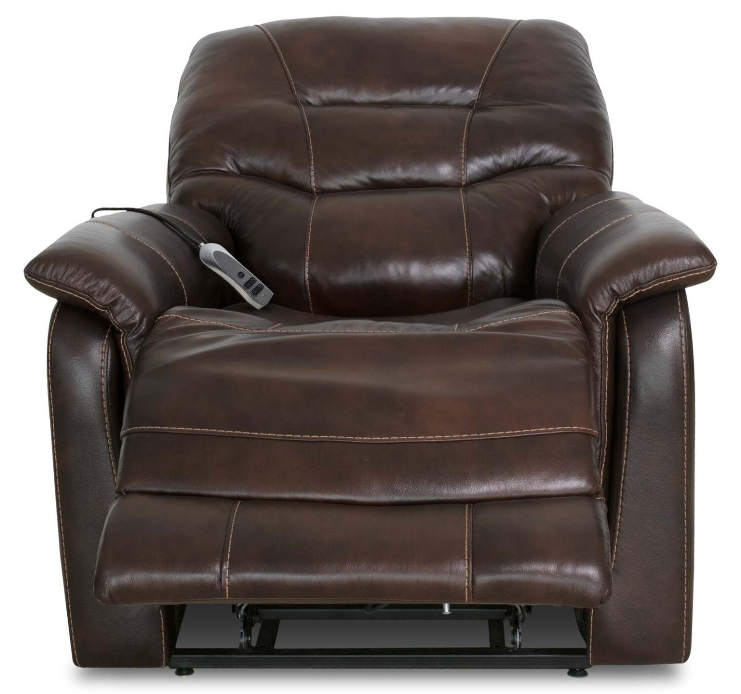 Parker 36 Fauteuil inclinable électrique à 3 positions en cuir véritable - brun | PARK2BLC