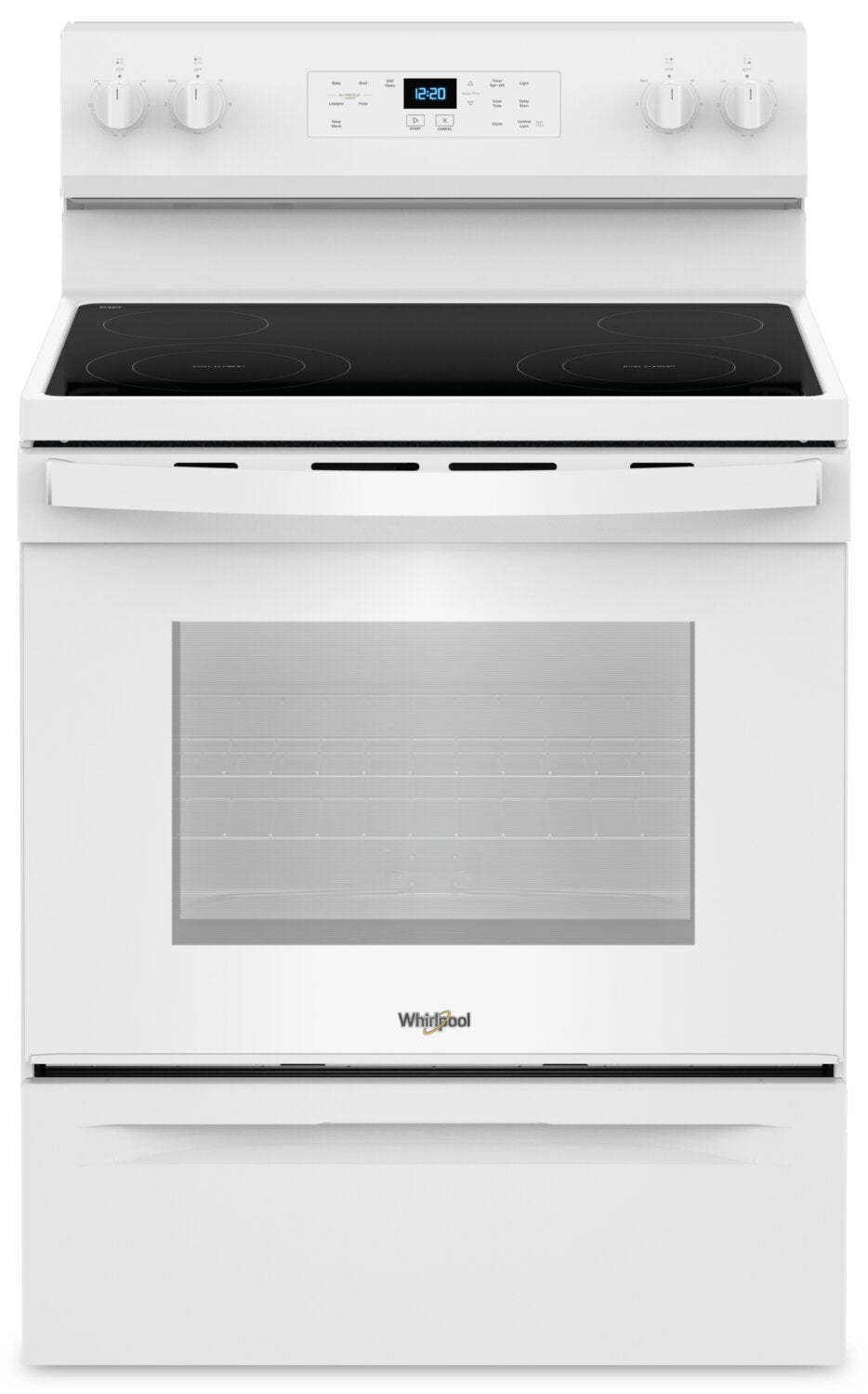 Cuisinière électrique Whirlpool de 5,3 pi³ avec nettoyage automatique - blanche - YWFES3530RW