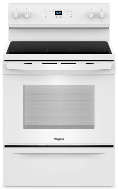 Cuisinière électrique Whirlpool de 5,3 pi³ avec nettoyage automatique - blanche - YWFES3530RW