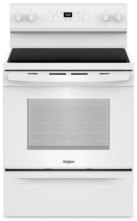 Cuisinière électrique Whirlpool de 5,3 pi³ avec nettoyage automatique - blanche - YWFES3530RW