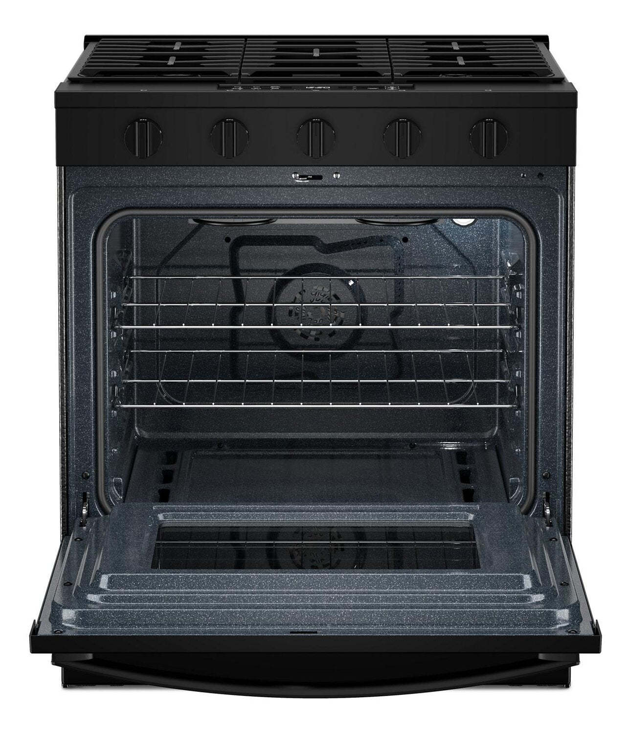Cuisinière à gaz Whirlpool de 5 pi³ et de 30 po avec cuisson à air - noire - WSGS5030SB | Whirlpool 30 5 Cu. Ft. Gas Range with Air Cooking - Black - WSGS5030SB