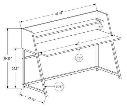 Bureau Lawson 47.25 avec petite niche - Noir|Bureau Lawson de 47,25 po avec petite crédence - noir