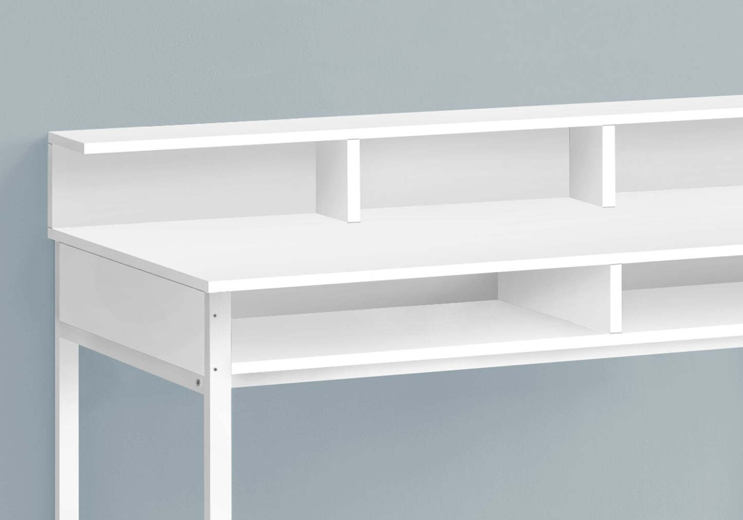 Bureau debout Melissa 47.25 avec compartiments - Blanc|Bureau debout Melissa de 47,25 po à compartiments - blanc