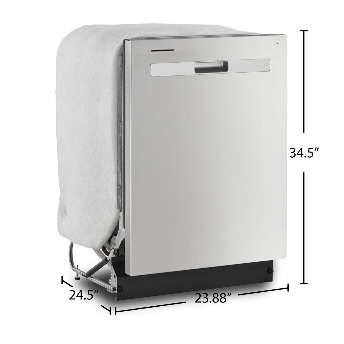 Lave-vaisselle Whirlpool 24 55 dBA encastrable à commande supérieure - Acier inoxydable résistant aux empreintes digitales - WDP54… | Lave-vaisselle encastré Whirlpool de 24 po et de 55 dBA avec commandes sur le dessus - acier inoxyda…