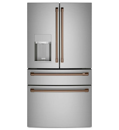 Café Ensemble de 4 poignées en cuivre brossé pour réfrigérateur à portes françaises - CXQB4H4PNCU | Trousse de poignées Café 4 pièces cuivre brossé pour réfrigérateur à portes françaises - CXQB4H4PNCU | CXQB4HCU