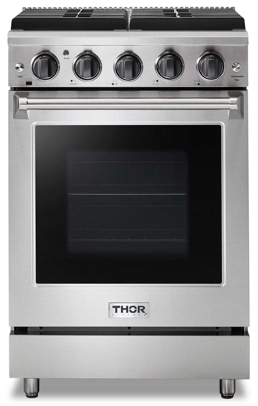 Thor Kitchen 24 3.7 Cu. Ft. Freestanding Gas Range - LRG2401  | Cuisinière amovible à gaz 24 po Thor Kitchen de 3,7 pi³ - LRG2401  | LRG2401S