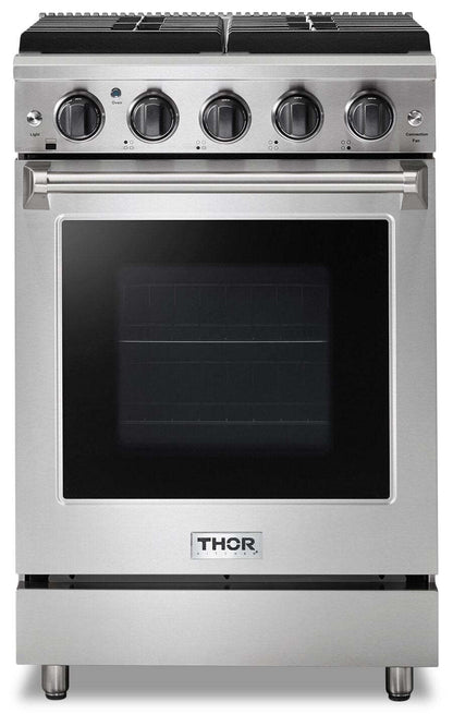 Thor Kitchen 24 3.7 Cu. Ft. Freestanding Gas Range - LRG2401  | Cuisinière amovible à gaz 24 po Thor Kitchen de 3,7 pi³ - LRG2401  | LRG2401S
