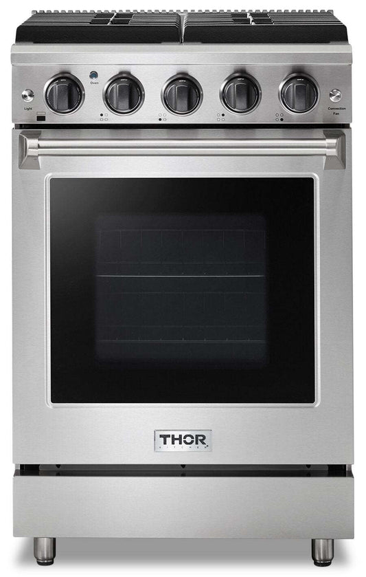 Thor Kitchen 24 3.7 Cu. Ft. Freestanding Gas Range - LRG2401  | Cuisinière amovible à gaz 24 po Thor Kitchen de 3,7 pi³ - LRG2401  | LRG2401S