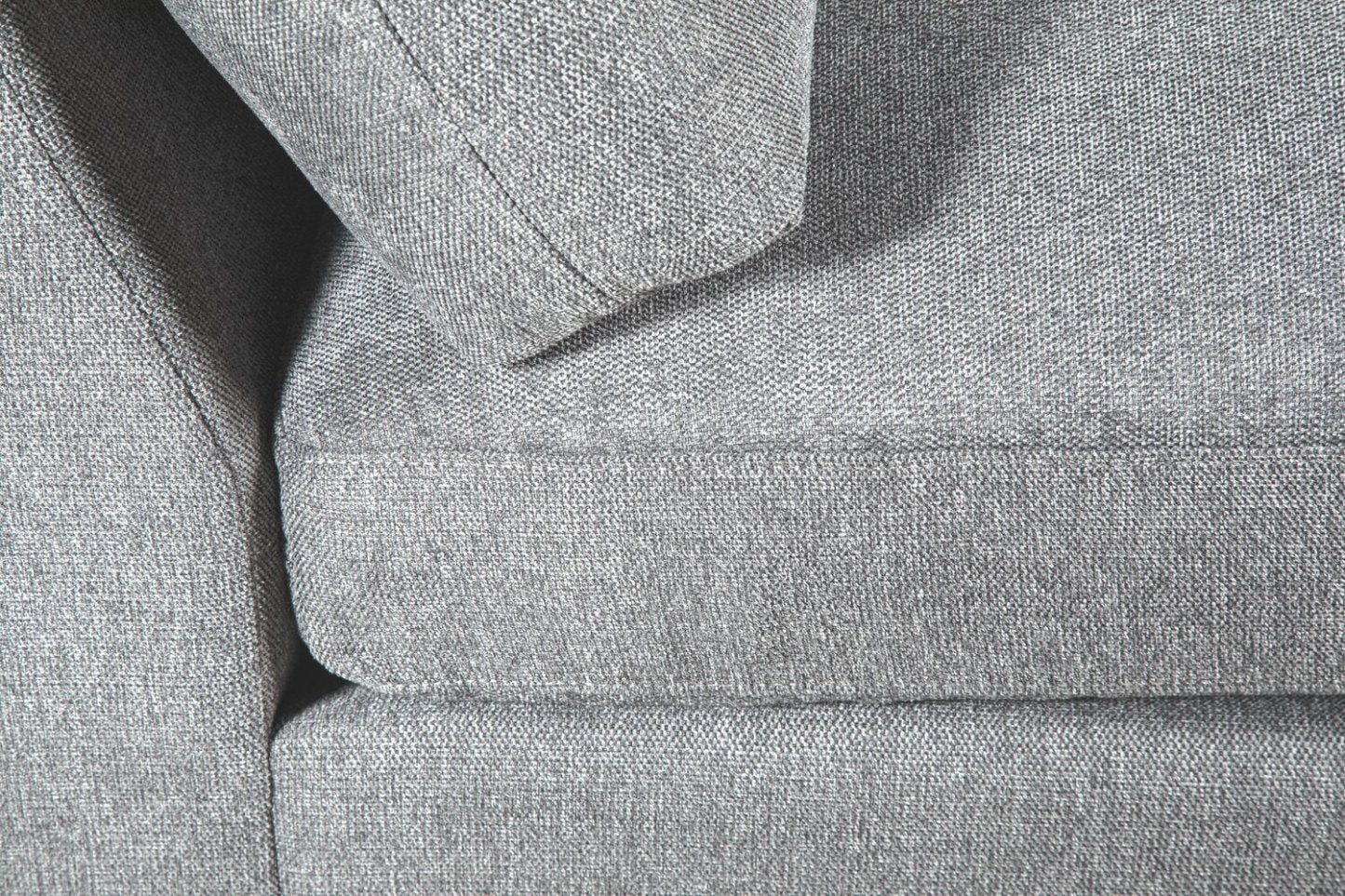 Sofa sectionnel modulaire Evolve de Scott Living 4 pièces en tissu d’apparence lin avec coussins en duvet et plumes - gris