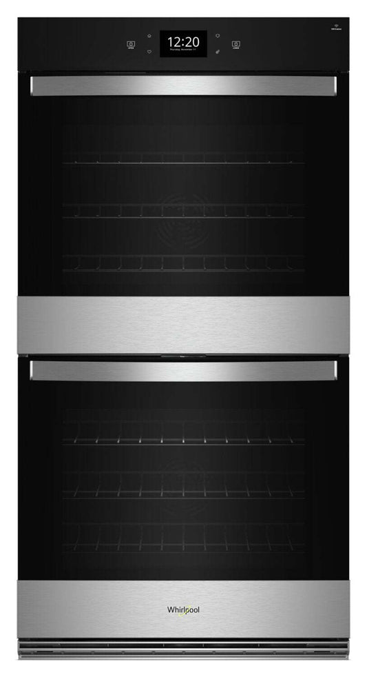 Four mural double électrique Whirlpool de 10 pi³ et de 30 po avec convection véritable - acier inoxydable résistant aux empreintes digitales