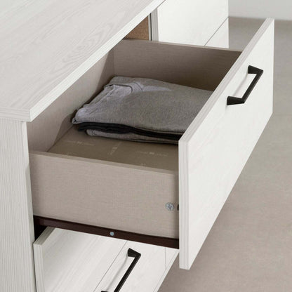 Commode Everley à 6 tiroirs, 51,25 W - Blanc | Commode Everley de 51,25 po (L) à 6 tiroirs - blanche