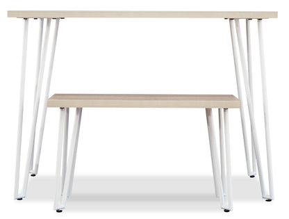 Bureau d'étude Liam avec banc pour enfants - Blanc | Bureau d'étude Liam pour enfants avec banc - blanc