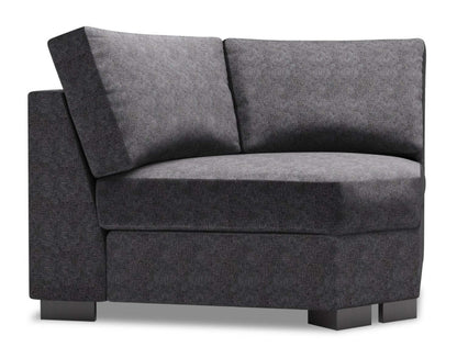 Fauteuil courbé en coin Track de la collection Sofa Lab - Luxury Charcoal | TR842993