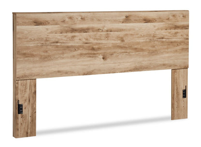 Tête de lit à panneau Derekson, Naturel - Très grand lit | Tête de lit à panneau Derekson, naturelle - format très grand lit