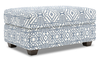 Fabriqué au Canada Pouf de rangement personnalisable The Trunk 39 en tissu - Ink multicolore | Pouf de rangement The Trunk de Sofa Lab de 39 po fabriqué au Canada en tissu - Ink multicolore | TRUN1156