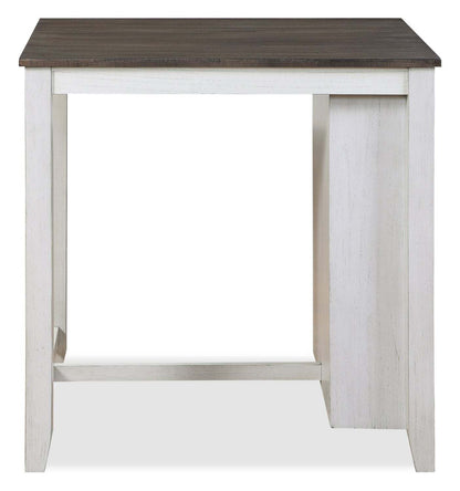 Lane 3pc Counter-Height Dining Set with Table & 2 Chairs, Built-in Shelves & USB, 36.5W - White | Ensemble de salle à manger Lane 3 pièces de hauteur comptoir avec table de 36,5 po (L), tablettes et port USB intégrées, et 2 chaises - blanc