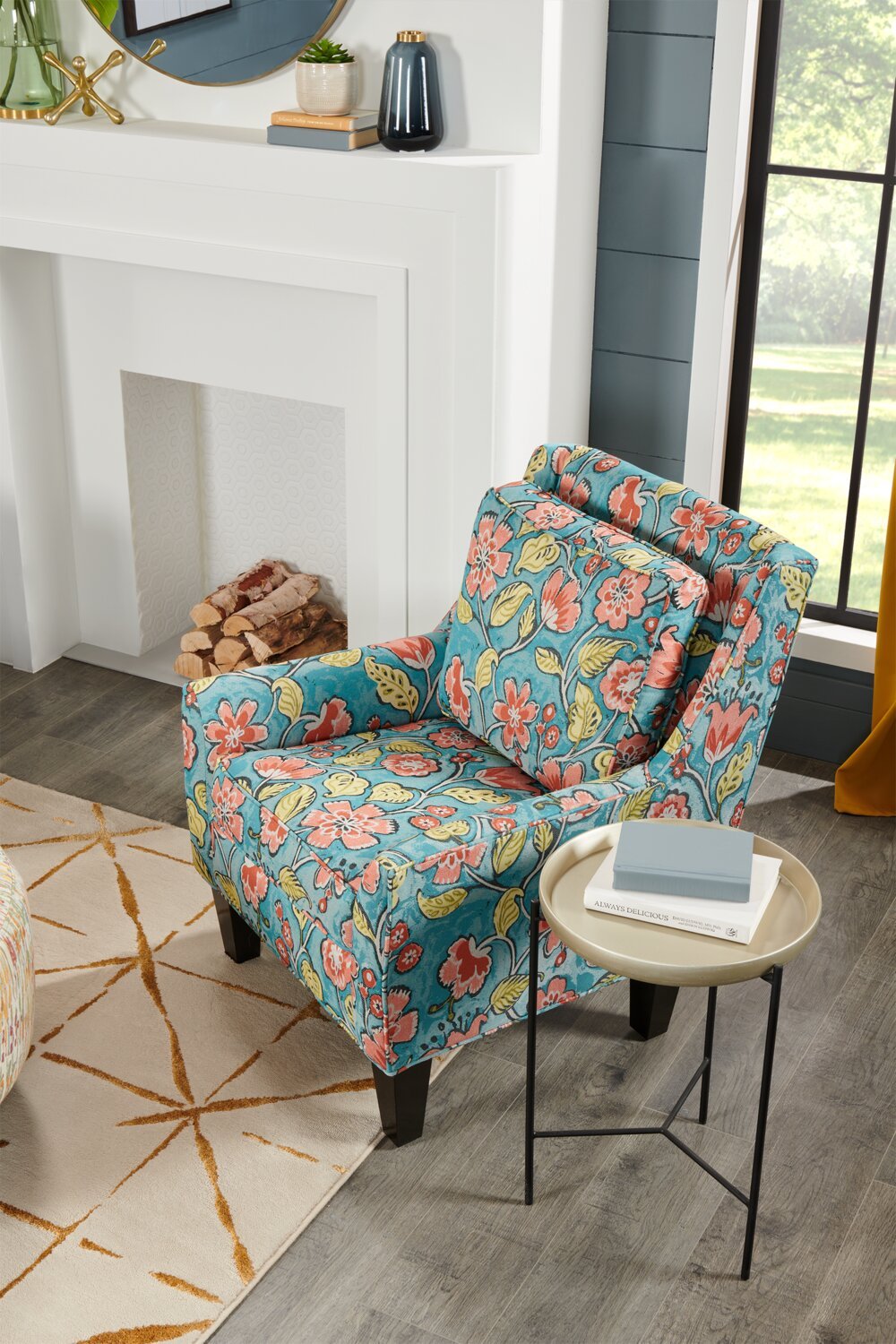 Fauteuil d'appoint club Sofa Lab personnalisable en tissu 29 po avec pattes en bois - Malibu multicolore | Fabriqué au Canada Sofa Lab Fauteuil d'appoint personnalisable en tissu Club 29 avec pieds en bois - Malibu multicolore | CLUB1144
