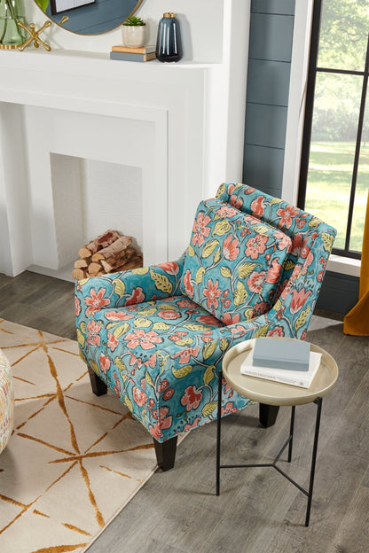 Fauteuil d'appoint club Sofa Lab personnalisable en tissu 29 po avec pattes en bois - Malibu multicolore | Fabriqué au Canada Sofa Lab Fauteuil d'appoint personnalisable en tissu Club 29 avec pieds en bois - Malibu multicolore | CLUB1144