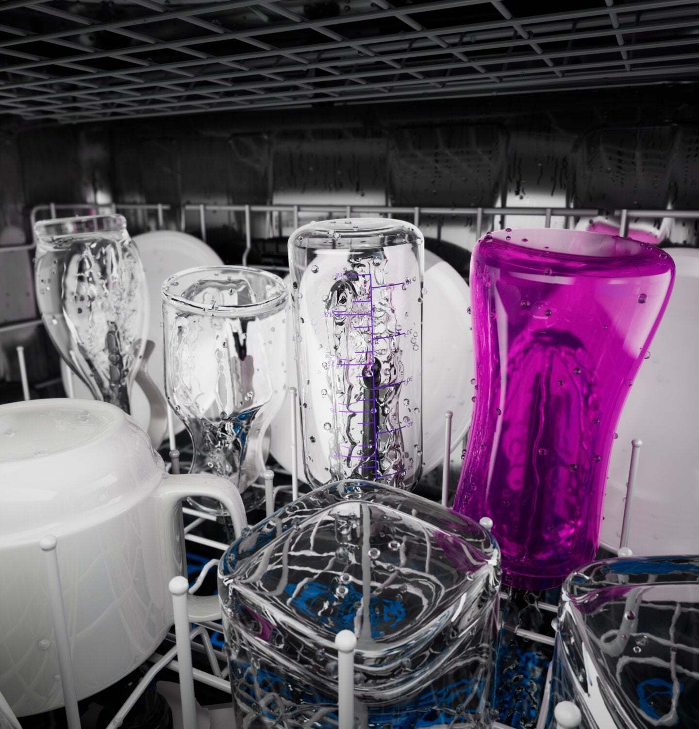 Lave-vaisselle intelligent à commande supérieure Profile 24 42 dBA UltraFresh System - PDP755SYVFS | Lave-vaisselle intelligent Profile de 42 dBA et de 24 po avec commandes sur le dessus et système UltraFresh - PDP755SYVFS | PDP755SY