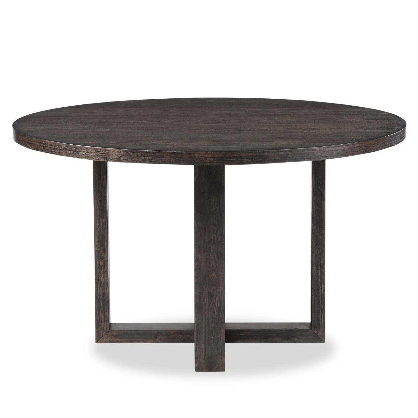 Table de salle à manger Zelda avec base sur piédestal, ronde 52 W - Brun expresso | Table de salle à manger ronde Zelda de 52 po (L) avec base piédestal - brun expresso