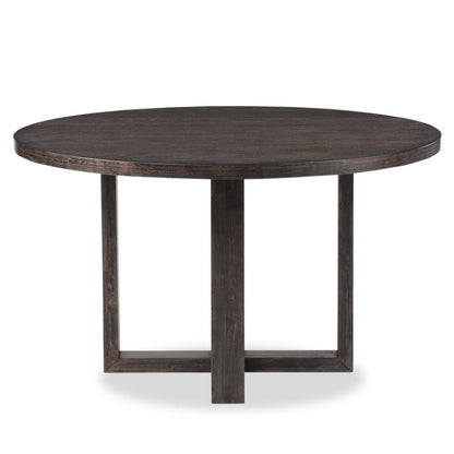 Table de salle à manger Zelda avec base sur piédestal, ronde 52 W - Brun expresso | Table de salle à manger ronde Zelda de 52 po (L) avec base piédestal - brun expresso