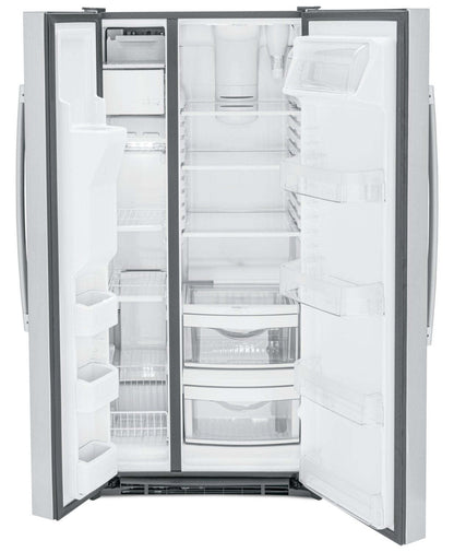 Réfrigérateur GE de 33 po et de 23,2 pi³ à compartiments juxtaposés - acier inoxydable résistant aux empreintes digitales - GSS23GYPFS | GE 33 23.2 Cu. Ft. Side-by-Side Refrigerator - Stainless Steel Fingerprint Resistant  - GSS23GYPFS