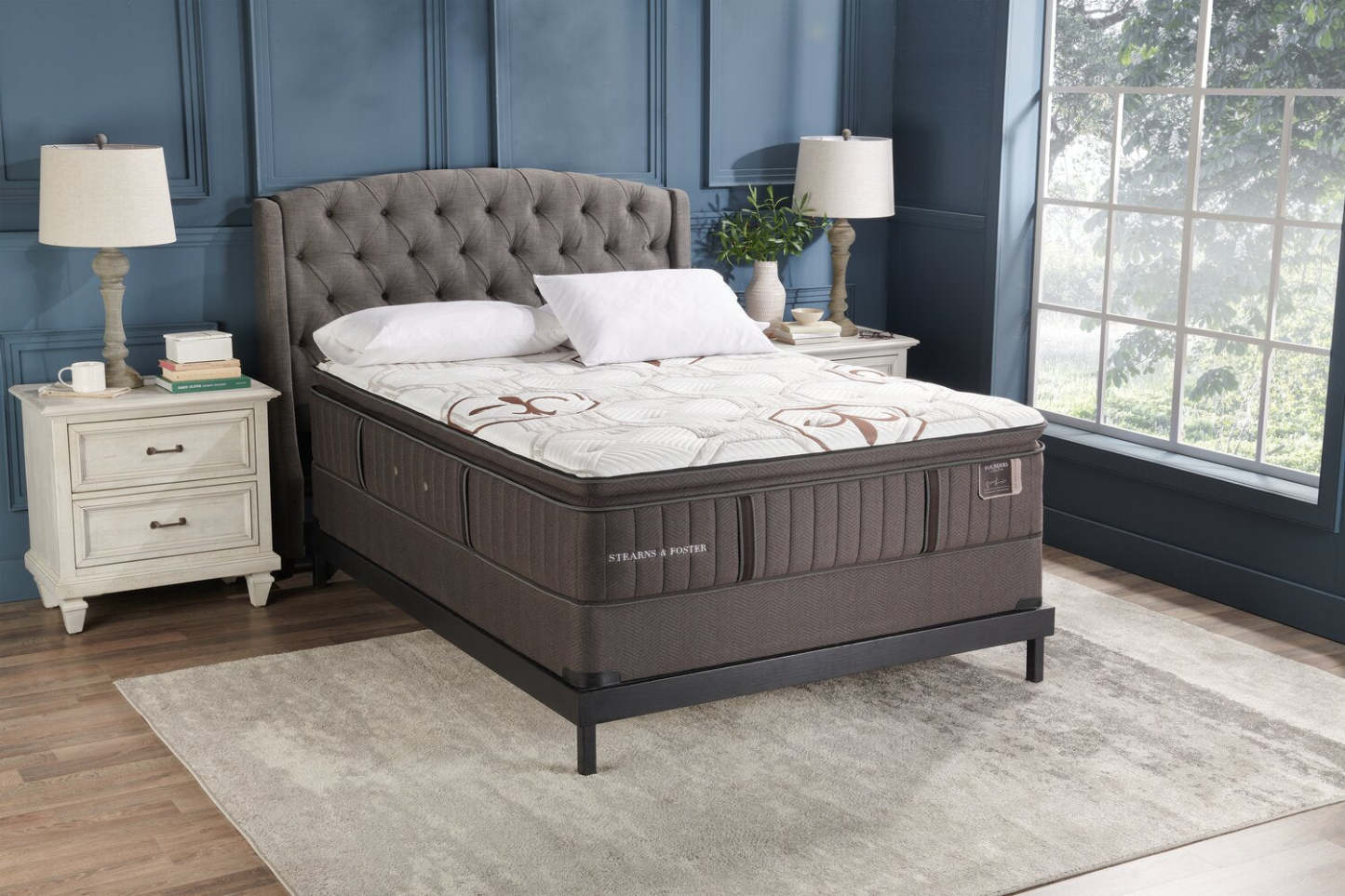 Stearns & Foster Founders Collection Crystal Palace Pillowtop Queen Mattress Set | Ensemble à plateau-coussin Crystal Palace collection Founders de Stearns & Foster pour grand lit | CRYSTAQP