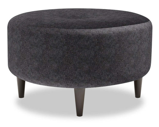 Pouf The Curve 31 en tissu chenille, fabriqué au Canada par Sofa Lab (CURV2993) | Personnalisable | Fabriqué au Canada