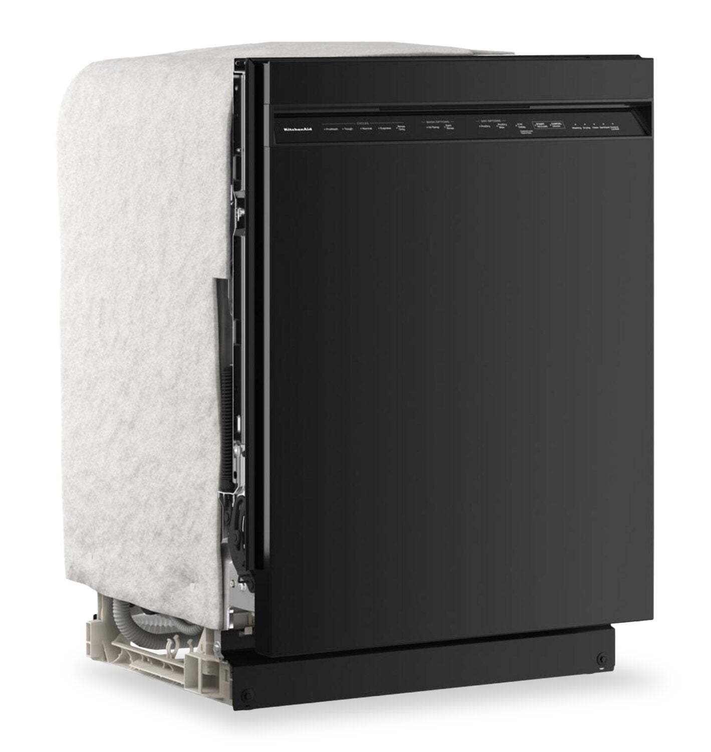 Lave-vaisselle KitchenAid de 24 po et de 47 dBA avec panier à ustensiles sur le troisième niveau - noir - KDFS224SBL