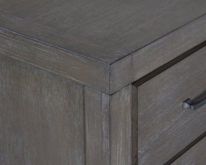 Table de nuit Koda à 2 tiroirs, 23,7 L x 23,7 H, Bois d'acacia - Gris | Table de nuit Koda de 23,7 po (L) x 23,7 po (H) à 2 tiroirs en acacia - grise