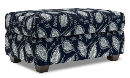 Fabriqué au Canada Pouf de rangement personnalisable The Trunk 39 en tissu - Midnight multicolore | Pouf de rangement The Trunk de Sofa Lab de 39 po fabriqué au Canada en tissu - Midnight multicolore | TRUN1147
