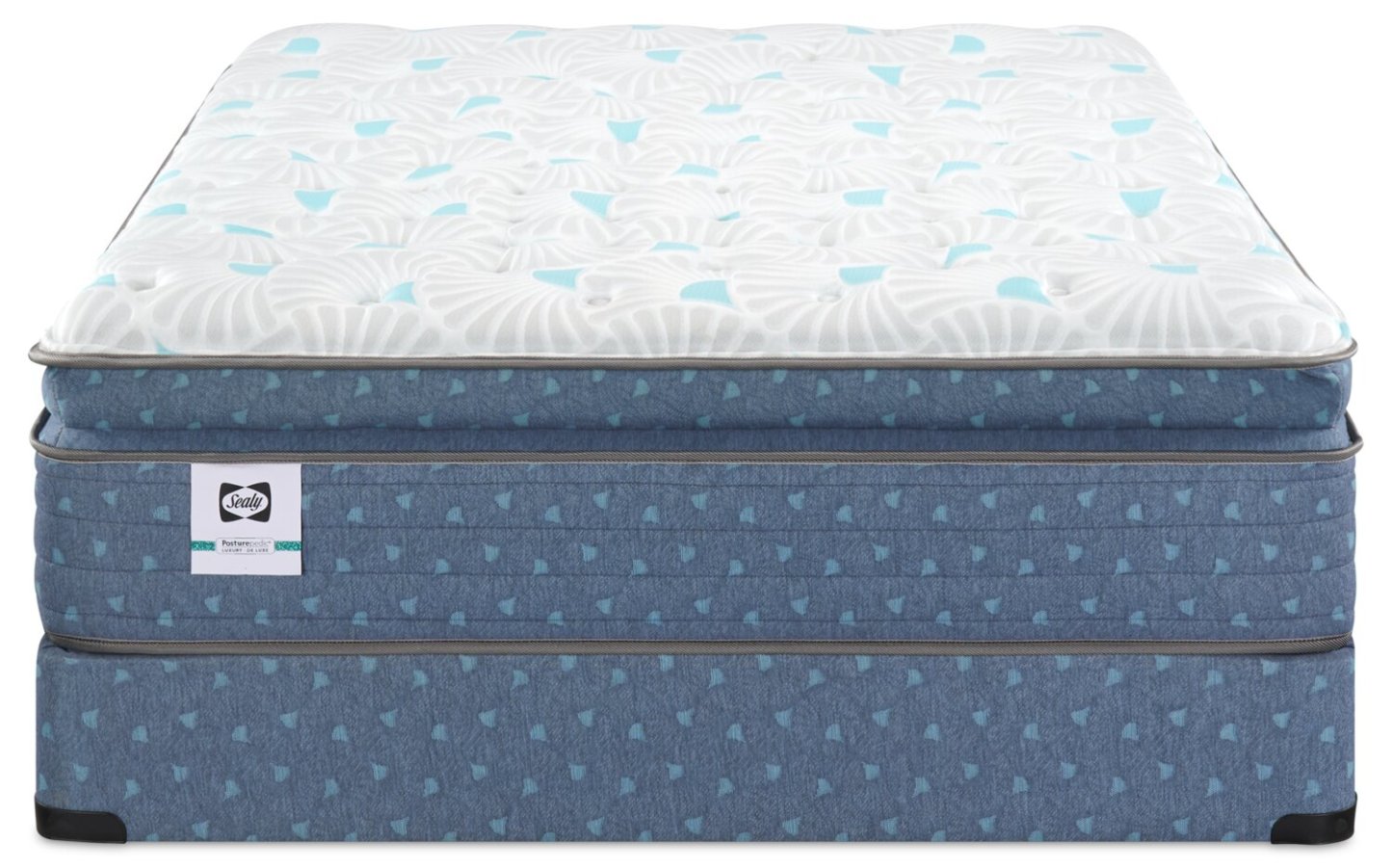 Ensemble matelas double Sealy Posturepedic® Luxury Crown Jewel® Resort Paradiso Euro Pillowtop | Matelas Euro-plateau épais Paradiso Resort Luxury Posturepedic Crown Jewel de Sealy pour lit double