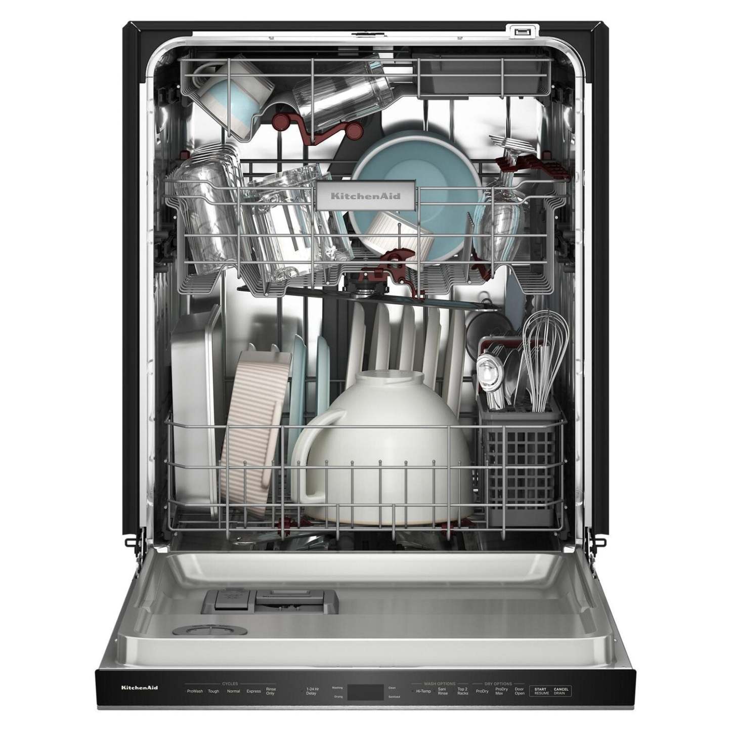Lave-vaisselle KitchenAid de 24 po et de 44 dBA avec troisième panier 360° Max JetsMC - genièvre - KDPS724SJP